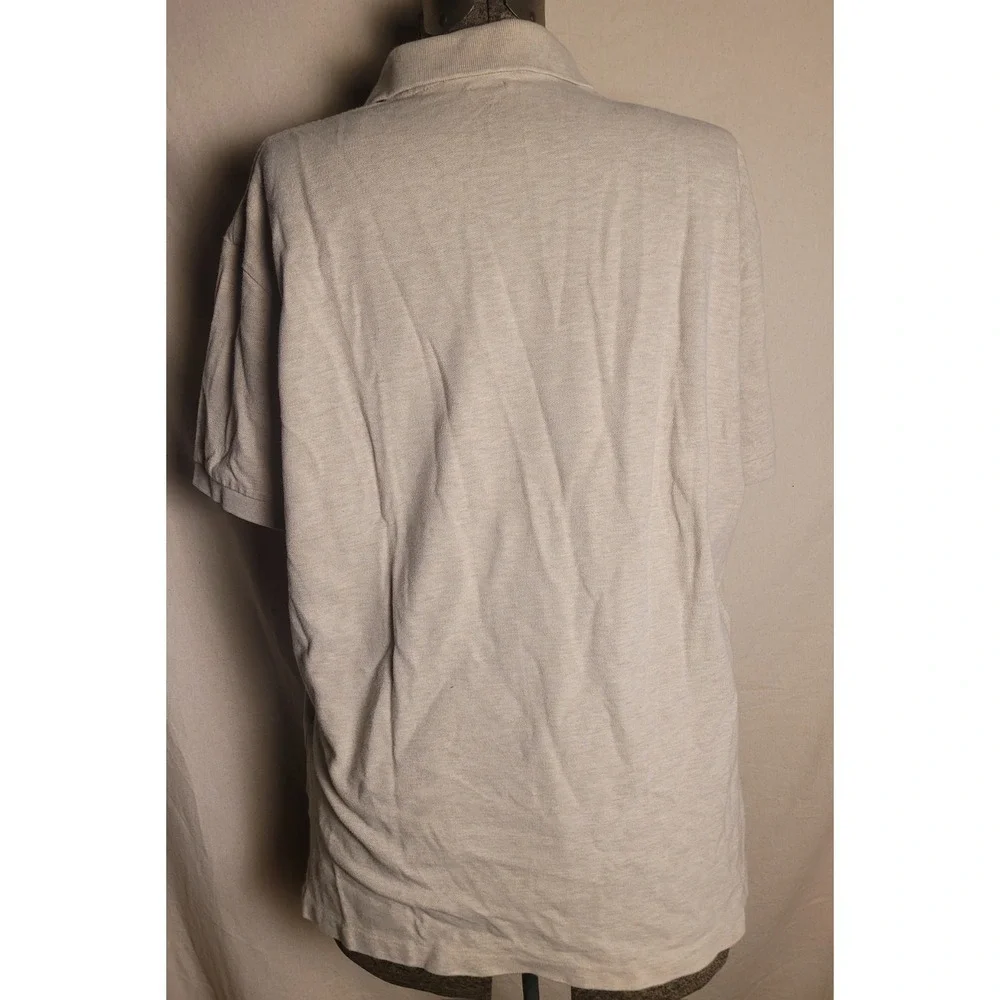 Polo Ralph Lauren Shirt Mens Size Large Beige Brown Pony Short Sleeve 100%Cotton